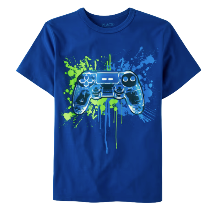 Camiseta con control de video game