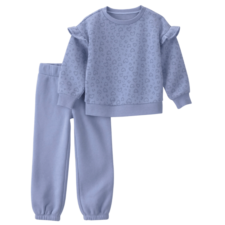 Conjunto pullover y pantalón para bebita de animal print