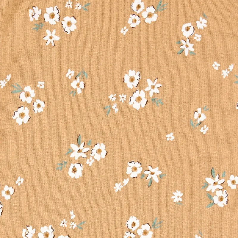 Set de 5 mamelucos manga corta florales para bebita