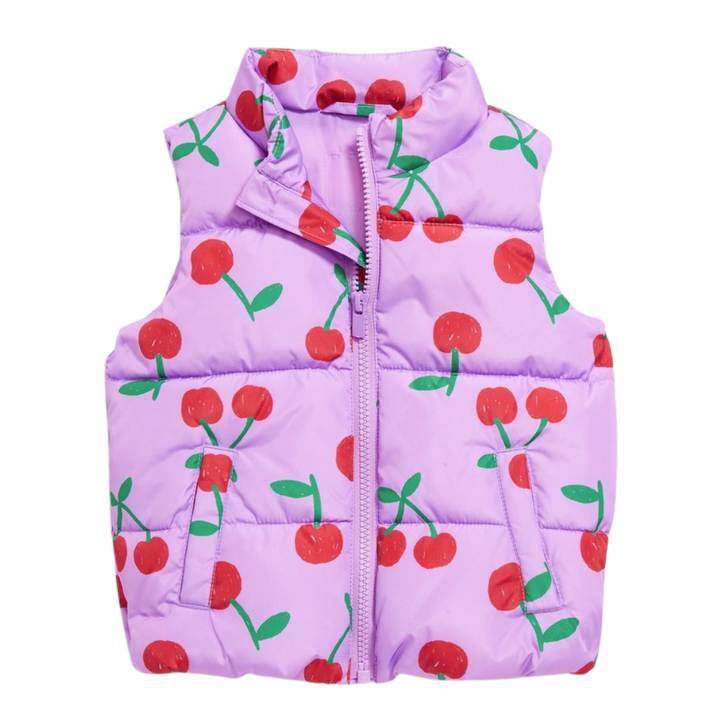 Chaleco acolchado impermeable cerezas