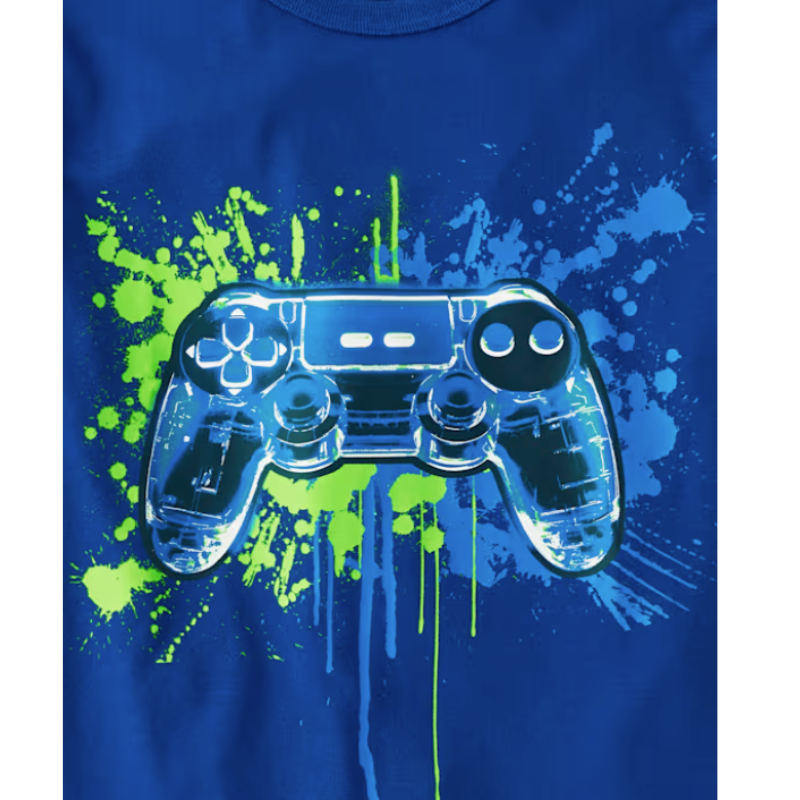 Camiseta con control de video game