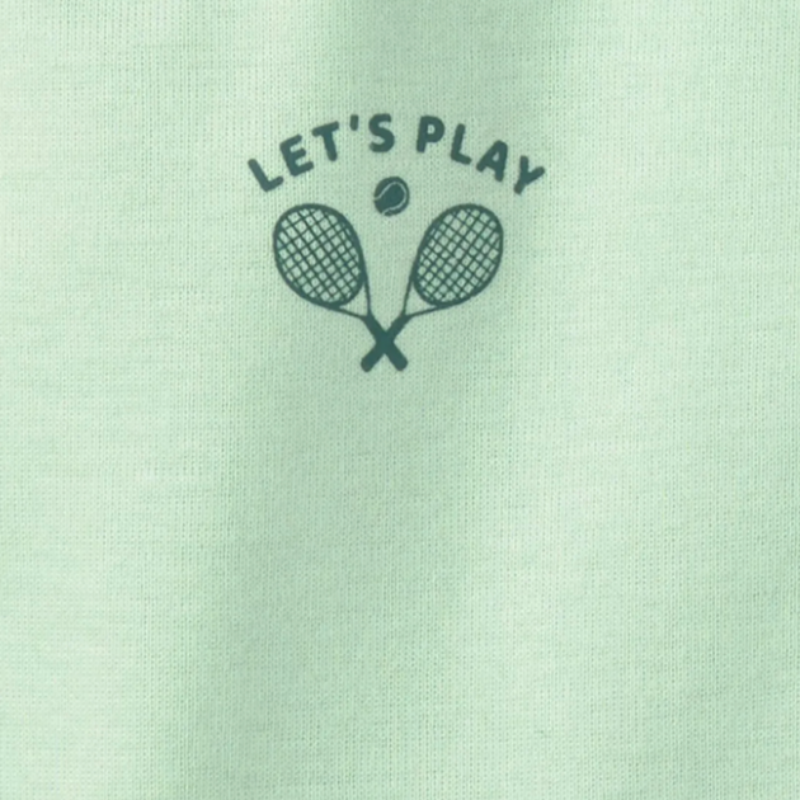 Set de 5 mamelucos de manga corta para bebito con estampados deportivos