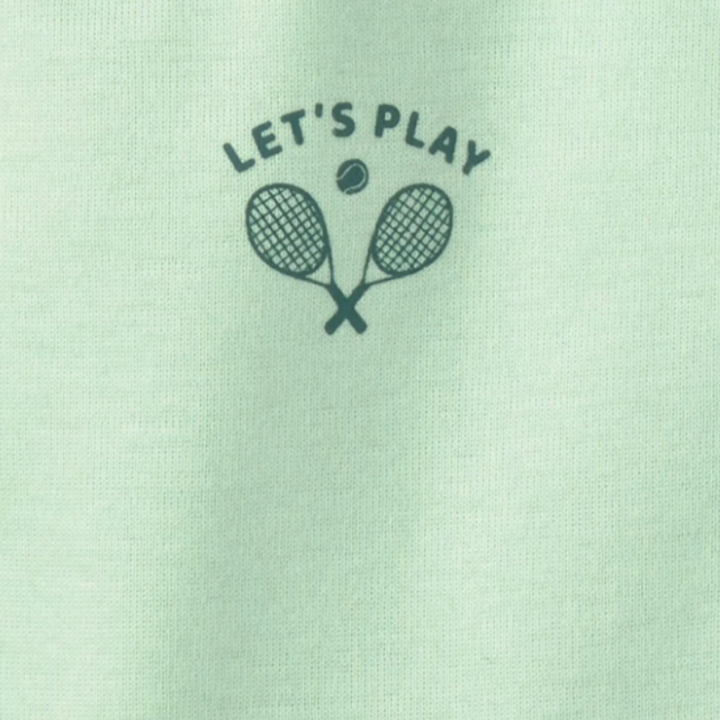 Set de 5 mamelucos de manga corta para bebito con estampados deportivos