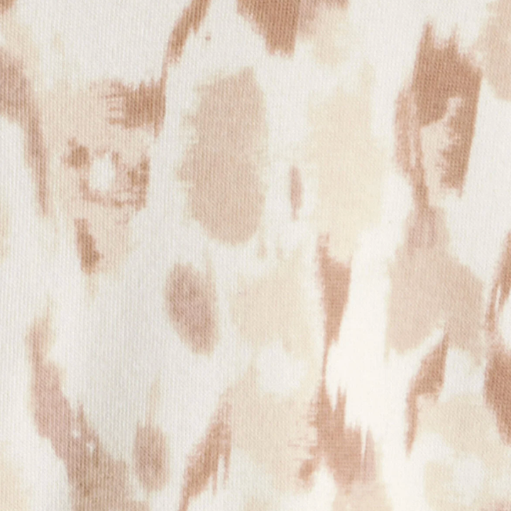 Abrigo afelpado con estampado animal print para niña