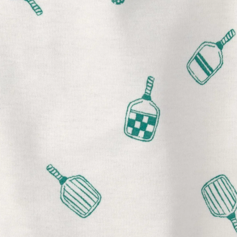 Set de 5 mamelucos de manga corta para bebito con estampados deportivos