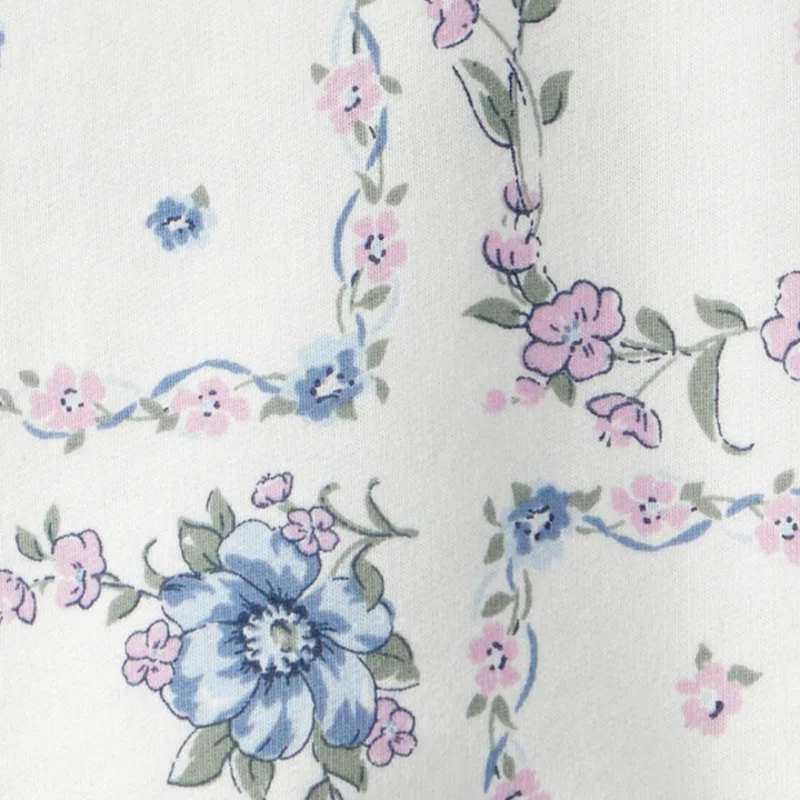 Sudadera afelpada con estampado floral para niña