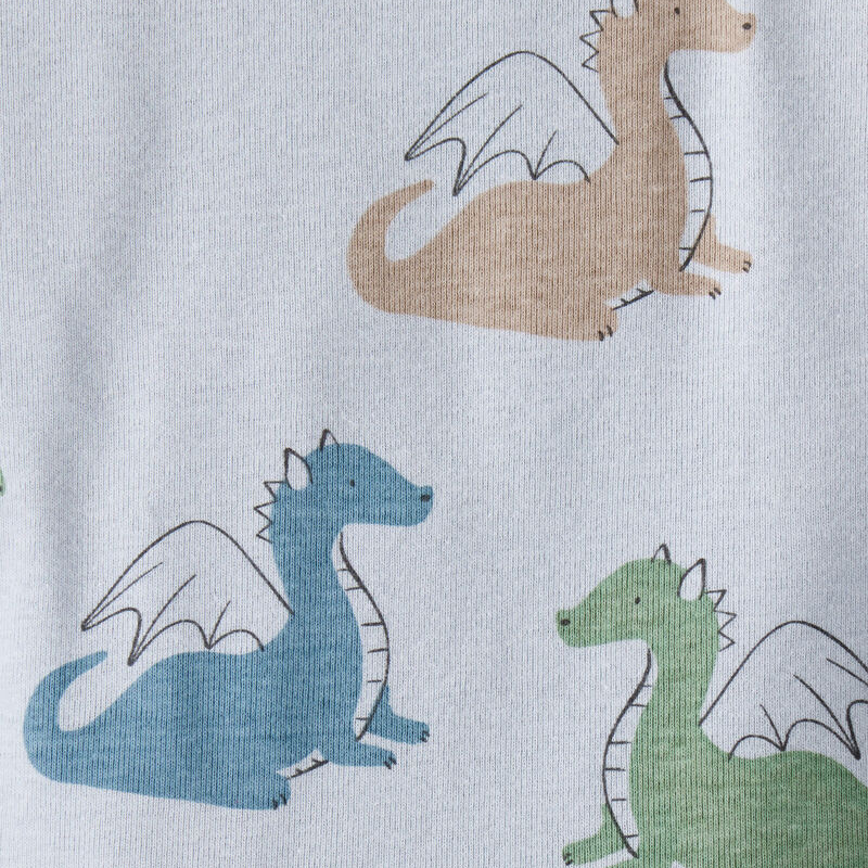 Set de 4 mamelucos de manga larga con dragones para bebé