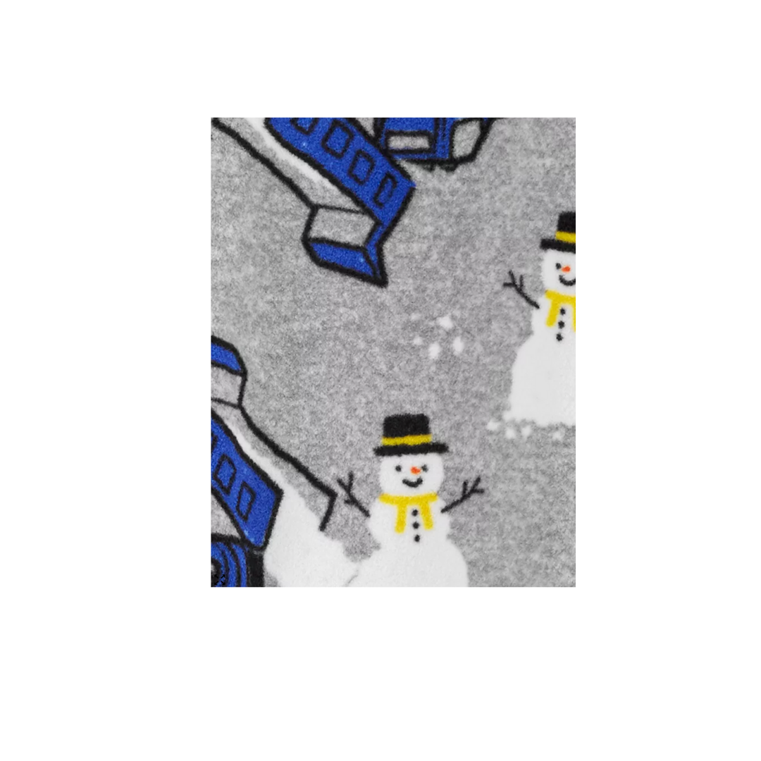 Pijama 1 pieza Navide–a carritos y muñeco nieve franela