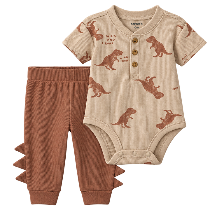 Conjunto de dinosaurios con pantalón para bebito