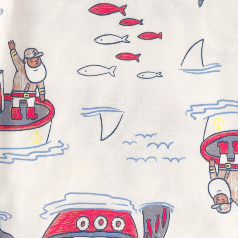 Pijama de Niño 4 Piezas – Aventura Marina ⚓