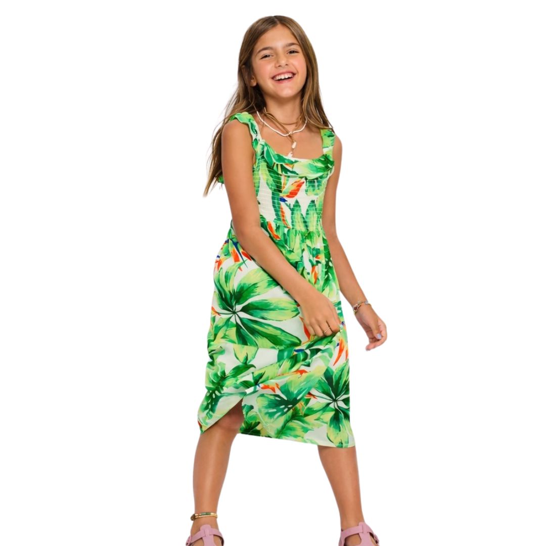 Vestido de tirantes estampado
