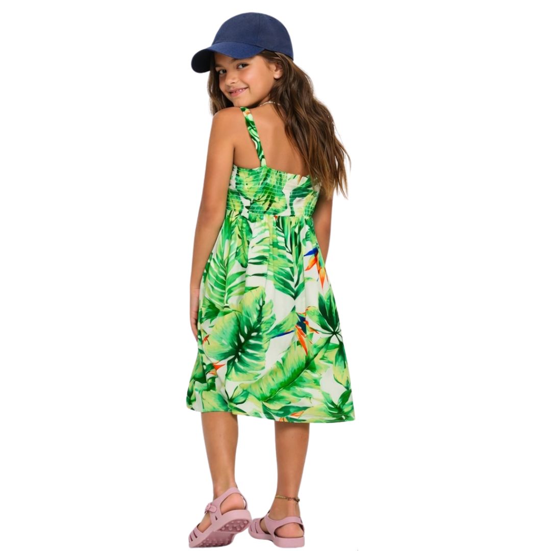 Vestido de tirantes estampado