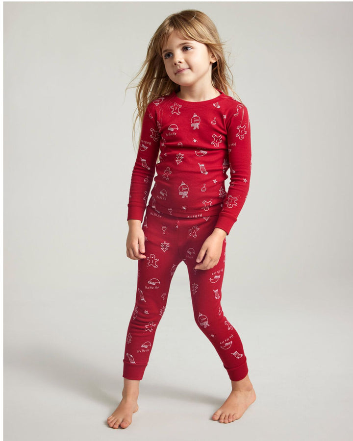 Pijama de 2 piezas con motivo navideño RN - 9 meses